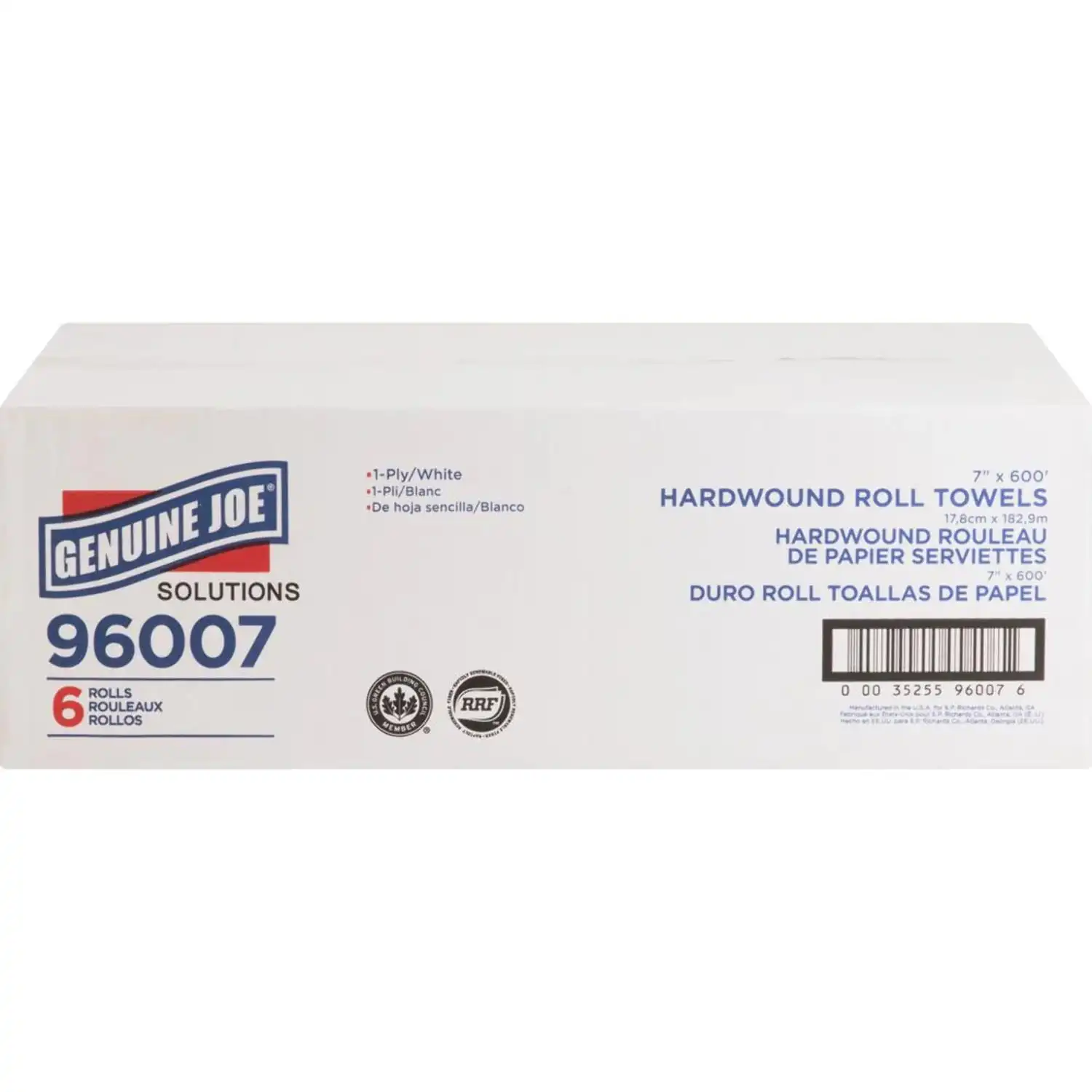 Rolo de toalhas enroladas de 1 camada, 6/caixa, Gjo96007