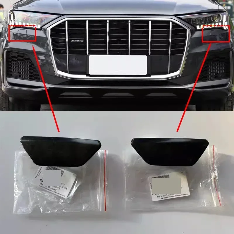 

Auto Front Bumper Headlight Washer Cover Cap No Paint for Audi Q7 2020 2021 2022 2023 2024 4M0807754D 4M0807753D