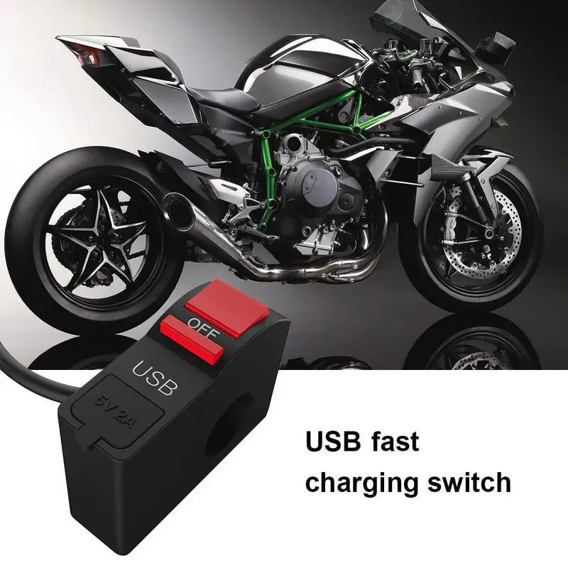 

Motorcycle Handlebar USB Charger Adapter Motorbike Waterproof USB Quick Charger Universal Bike Handlebar USB Fast Power Adapter