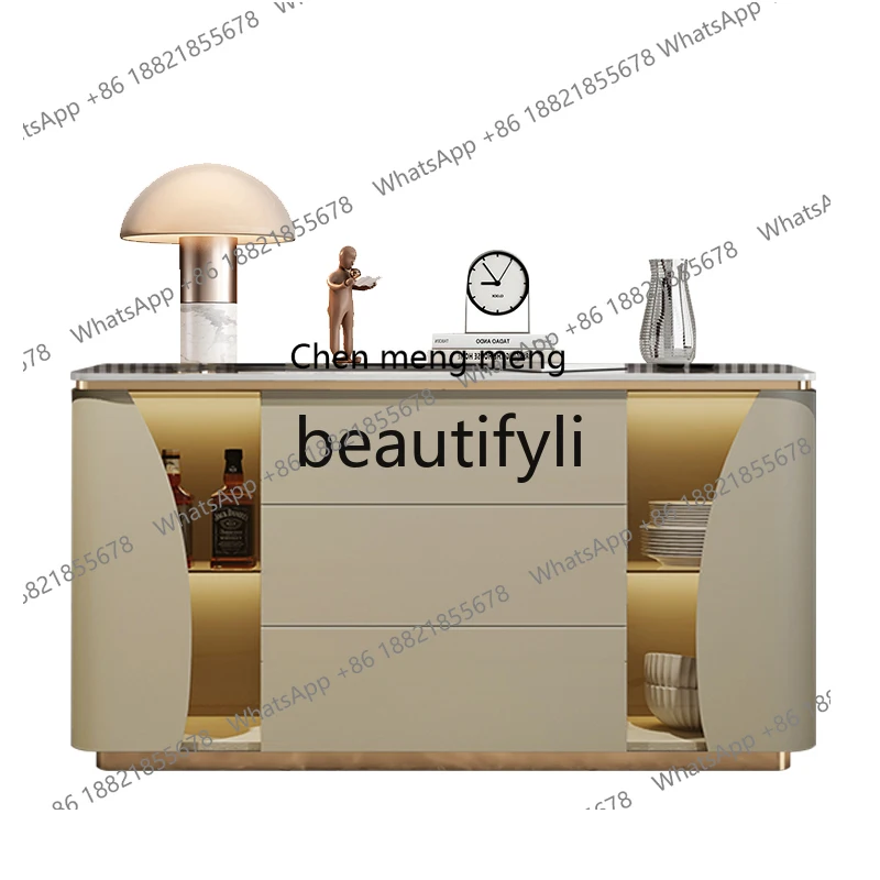 

Minimalist light luxury dining side cabinet wine cabinet living room against the wall high-end locker, modern style H