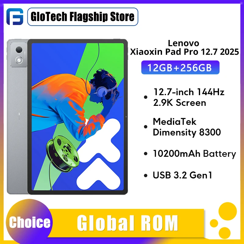 글로벌롬 레노버 샤오신 패드 프로 12.7인치 태블릿 MTK 디멘시티 8300 144Hz LCD 디스플레이 13MP 후면 카메라 10200mAh 배터리 상세 이미지 1