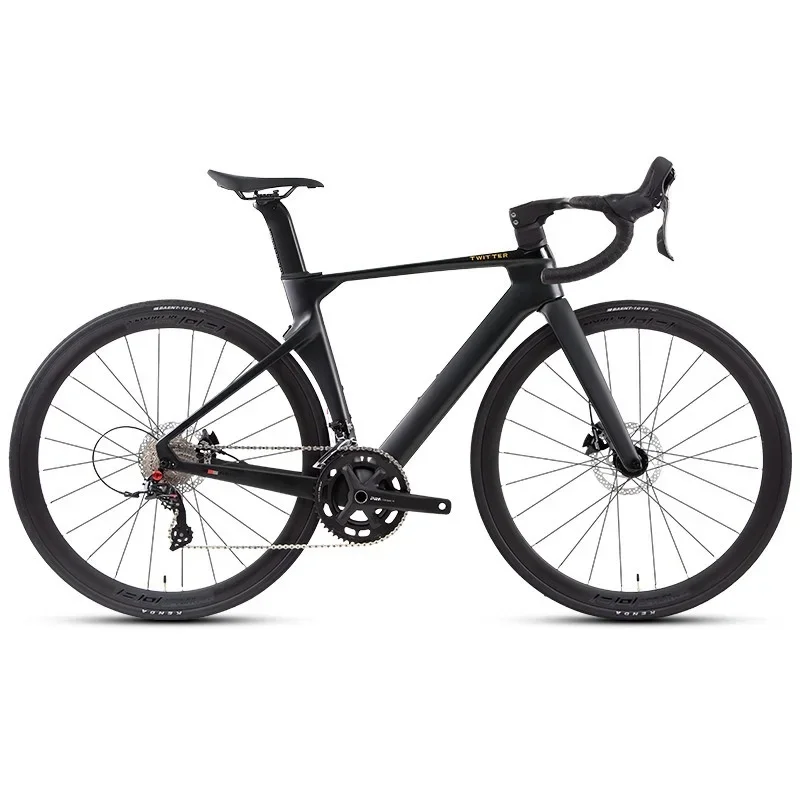 TWITTER 24 Speed Racing Road Bicycle 700c Cycletrak Carbon Fiber With Disc Brake And Ordinary Pedal Carbon Fiber Fork