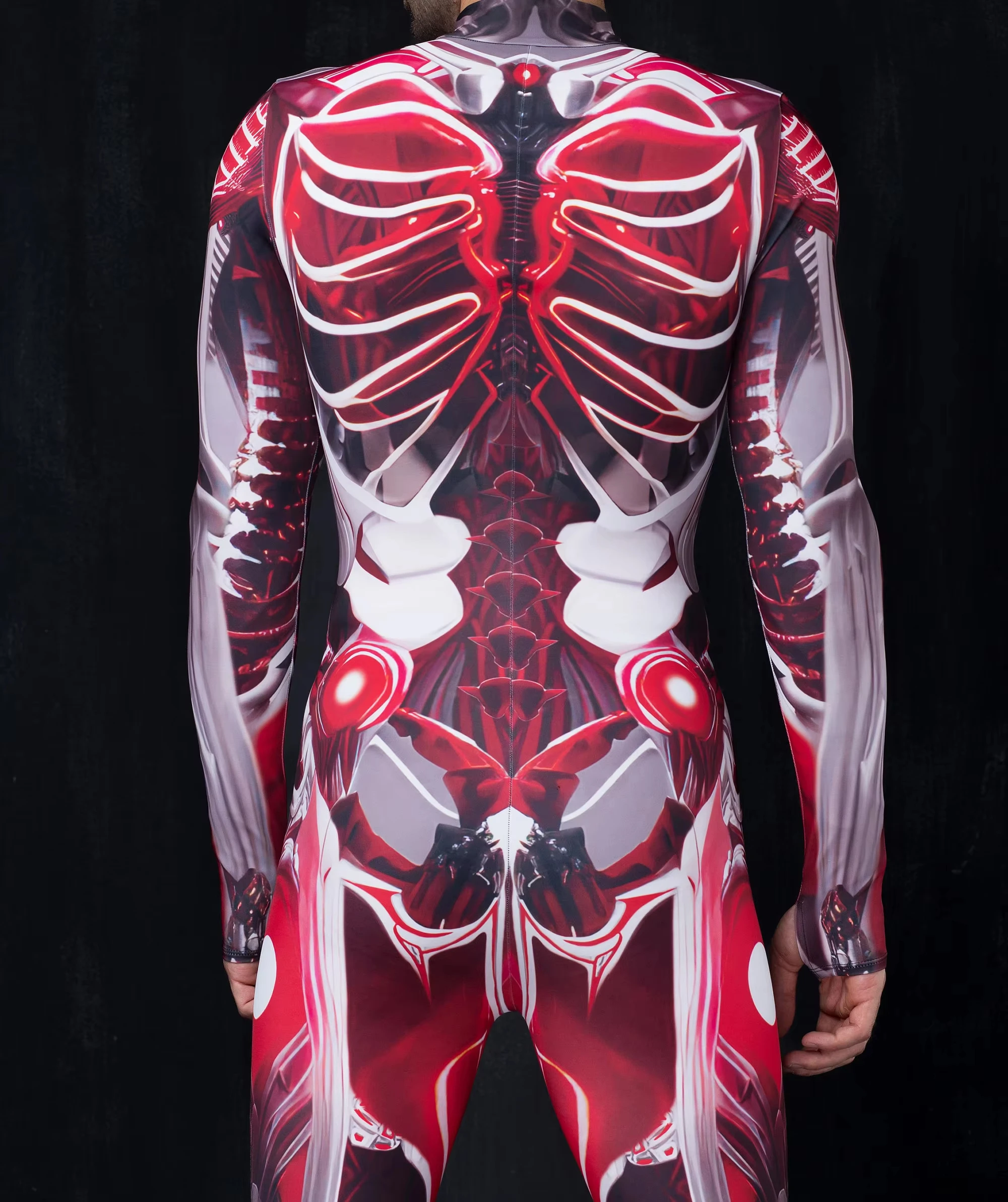 Roboter-Druck Steampunk-Rüstungsanzug Zentai Freizeitkleidung für Radfahrer Partykostüm Karnevalsanzug Aerial-Yoga-Anzug Bodysuit – Detail 4