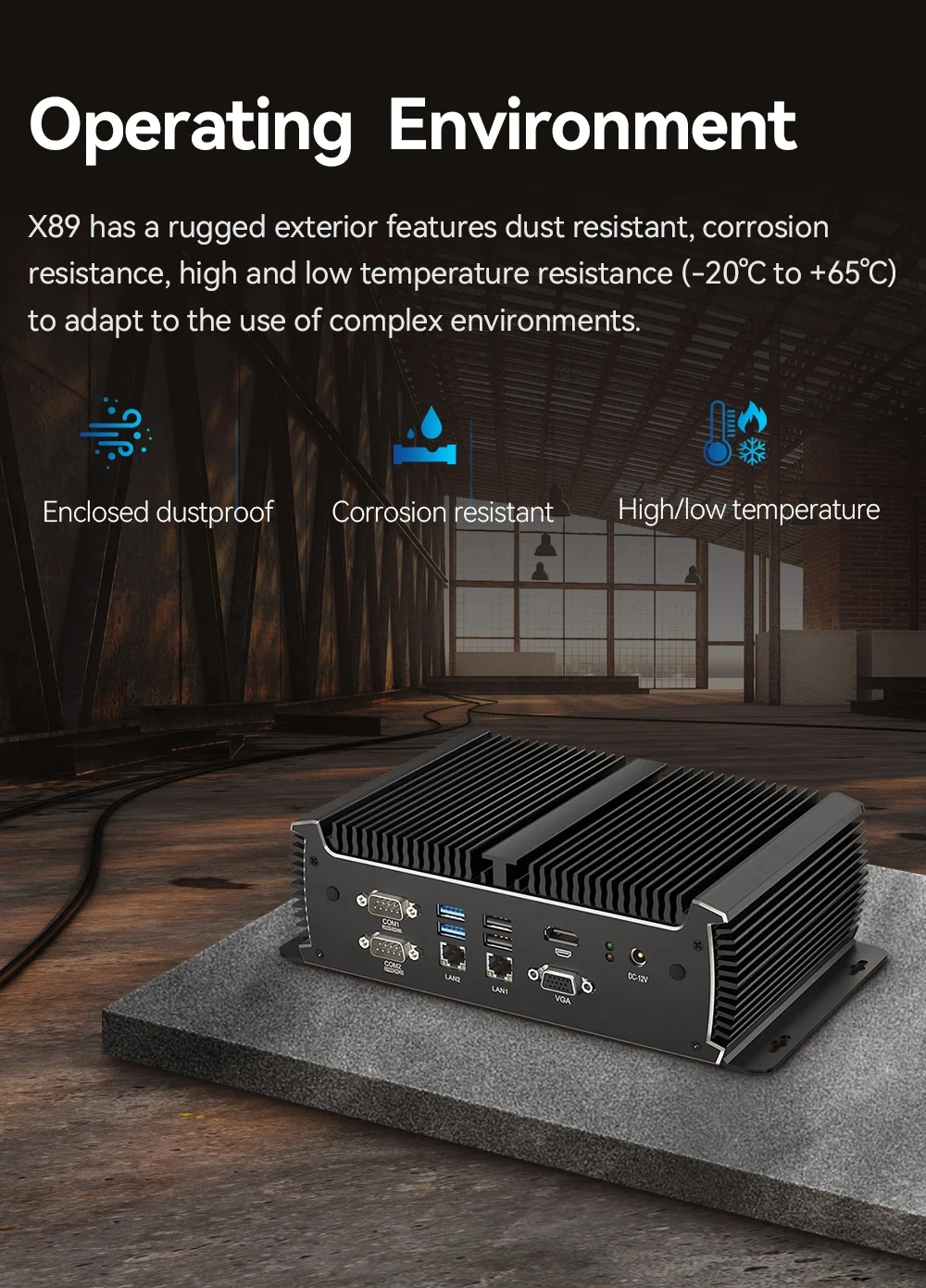 BEBEPC Fanless Mini PC with I5-6300u I5-1135G7 2xI225 2.5G LAN 6xRS232/485 COM 6xUSB3.0 Computer for Industrial Win10Pro Ready