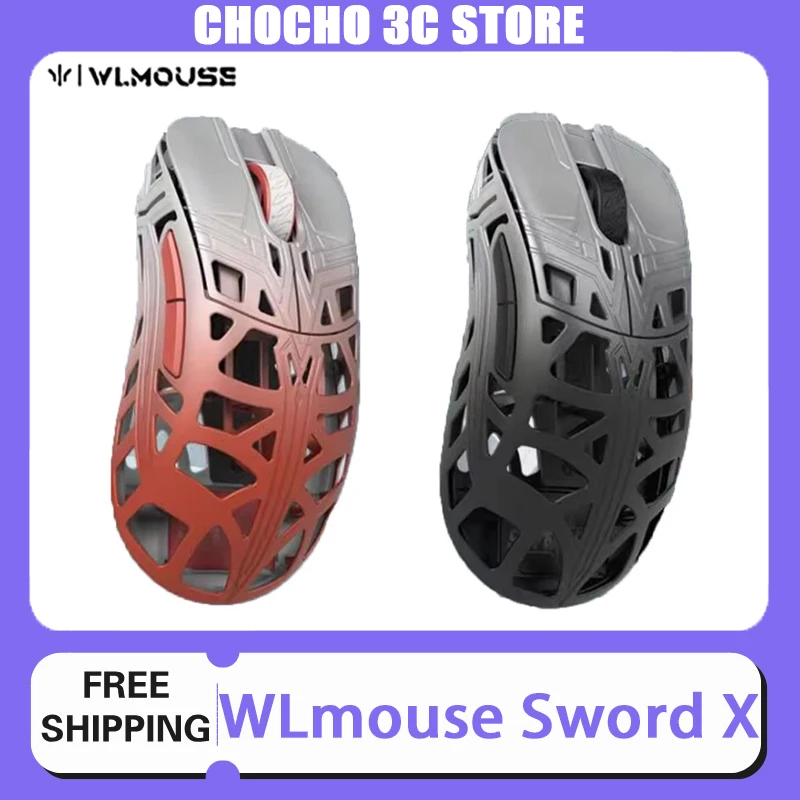 

Мышь WLmouse Sword X PAW3950HS Sensor Nordic 52840 Чип 8K геймерская мышь FPS Беспроводная магниевая настройка игровых аксессуаров для ПК