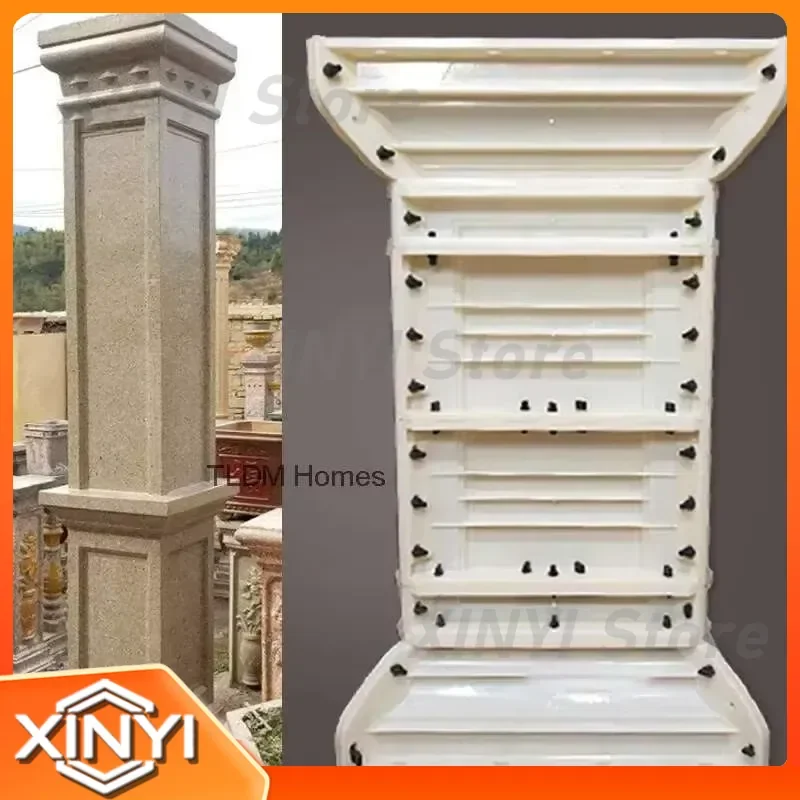 Corner Column Pier Gate Roman Column Foot Base Chinese Square Pier Mold Cement Balcony Railing Building Mold for Construction