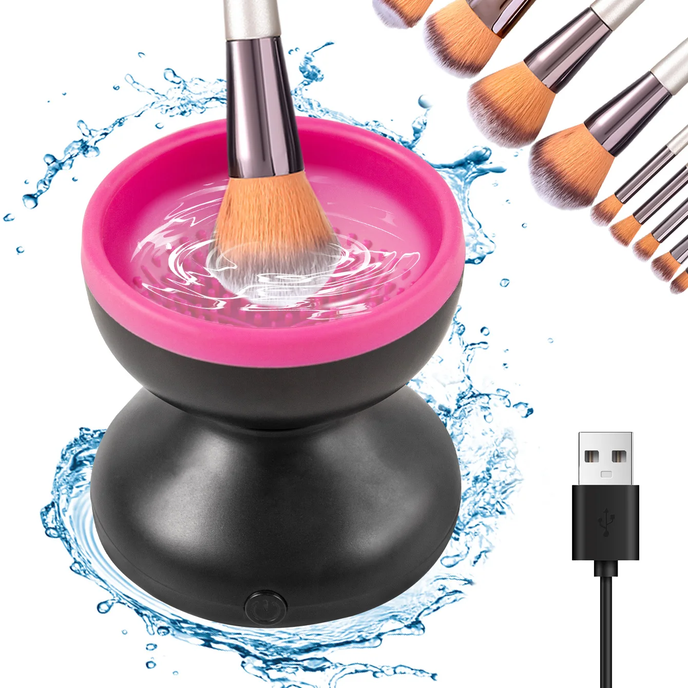 1pc Portable Usb Makeup Brush Cleaner Machine Silicone Electric Cosmetic Brush Clean dryer Tool Automatic Wash Makeup Tool