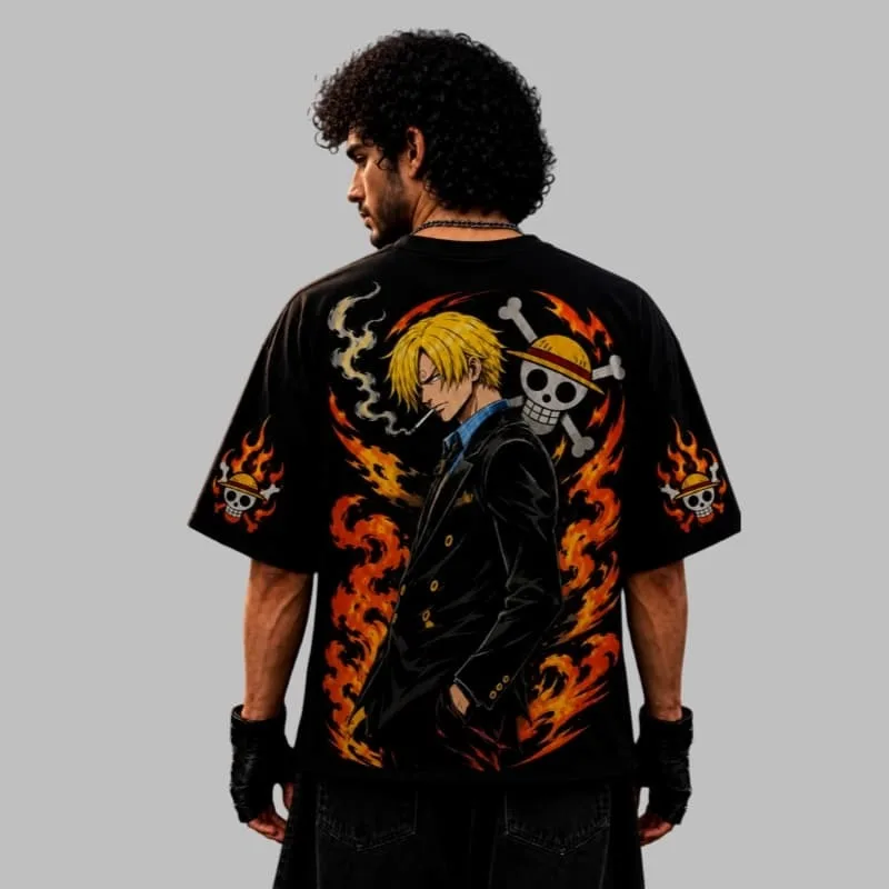 2026 New One Piece Sanji-Themed Jersey – Men's 3D Print T-Shirt, Breathable Short-Sleeve Anime Top (Unisex/Family Matching)