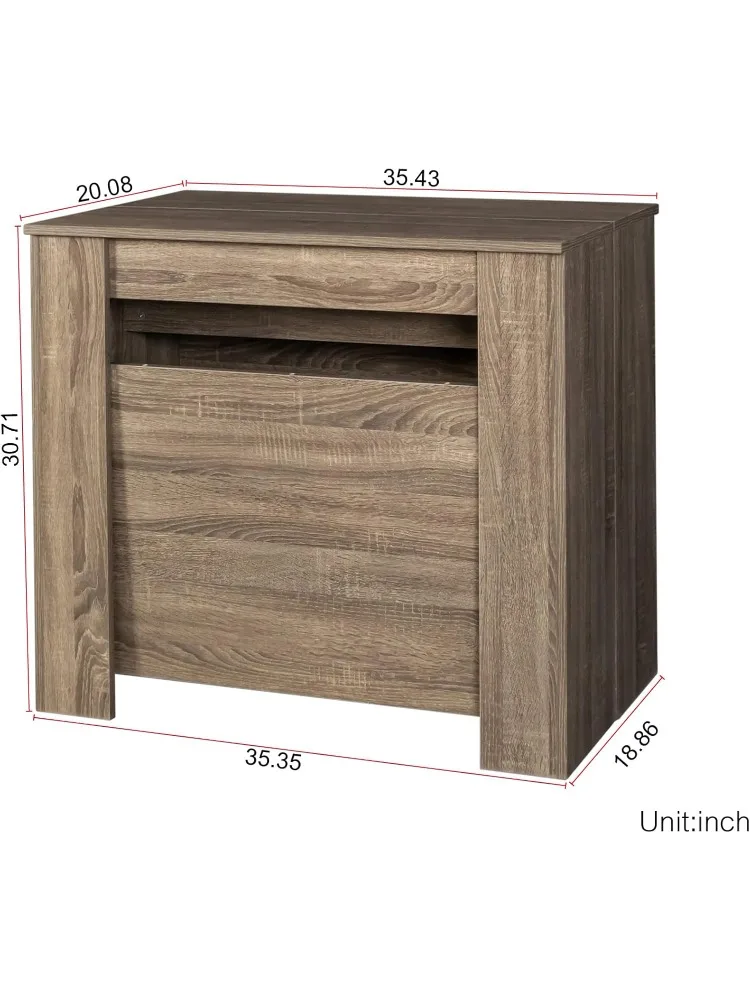 طاولة طعام، طاولة طعام كبيرة مقاس 20 بوصة/118.5 بوصة تتسع لـ 2-12 شخصًا، طاولة وحدة تحكم حديثة قابلة للتمديد للمزرعة قابلة للطي f #6