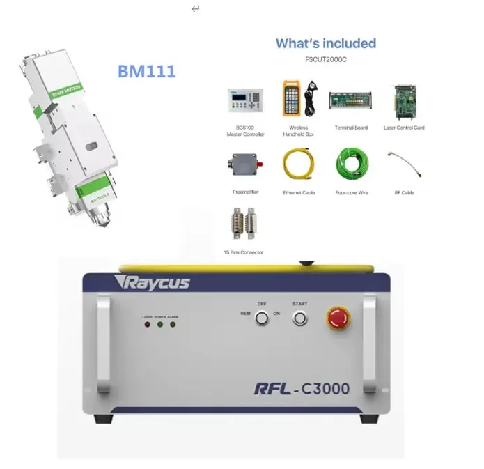 Fscut2000+Raytools Cutting Head+Raycus Lase r Source lase equipment parts lase kit