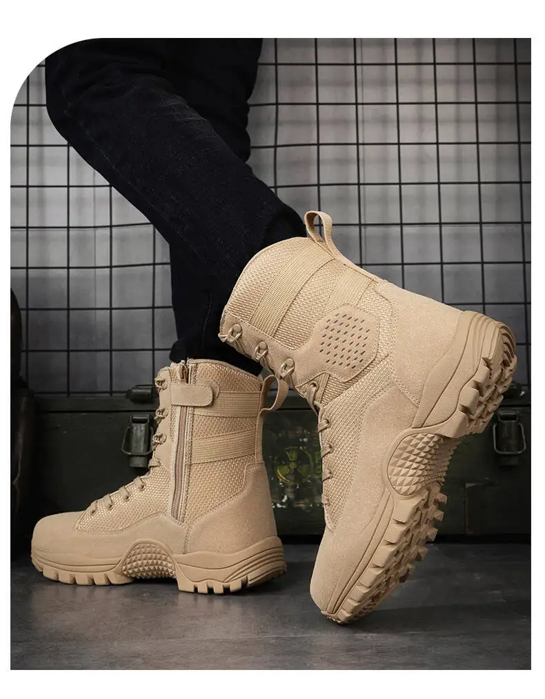 Marken-Outdoor-Stiefel für Dschungel-Trekking, Größe 39-47, Herren-Knöchelstiefel, Verschleißfeste Dicke Sneakers, 2026 Neue Wasserdichte Wanderstiefel – Detail 17