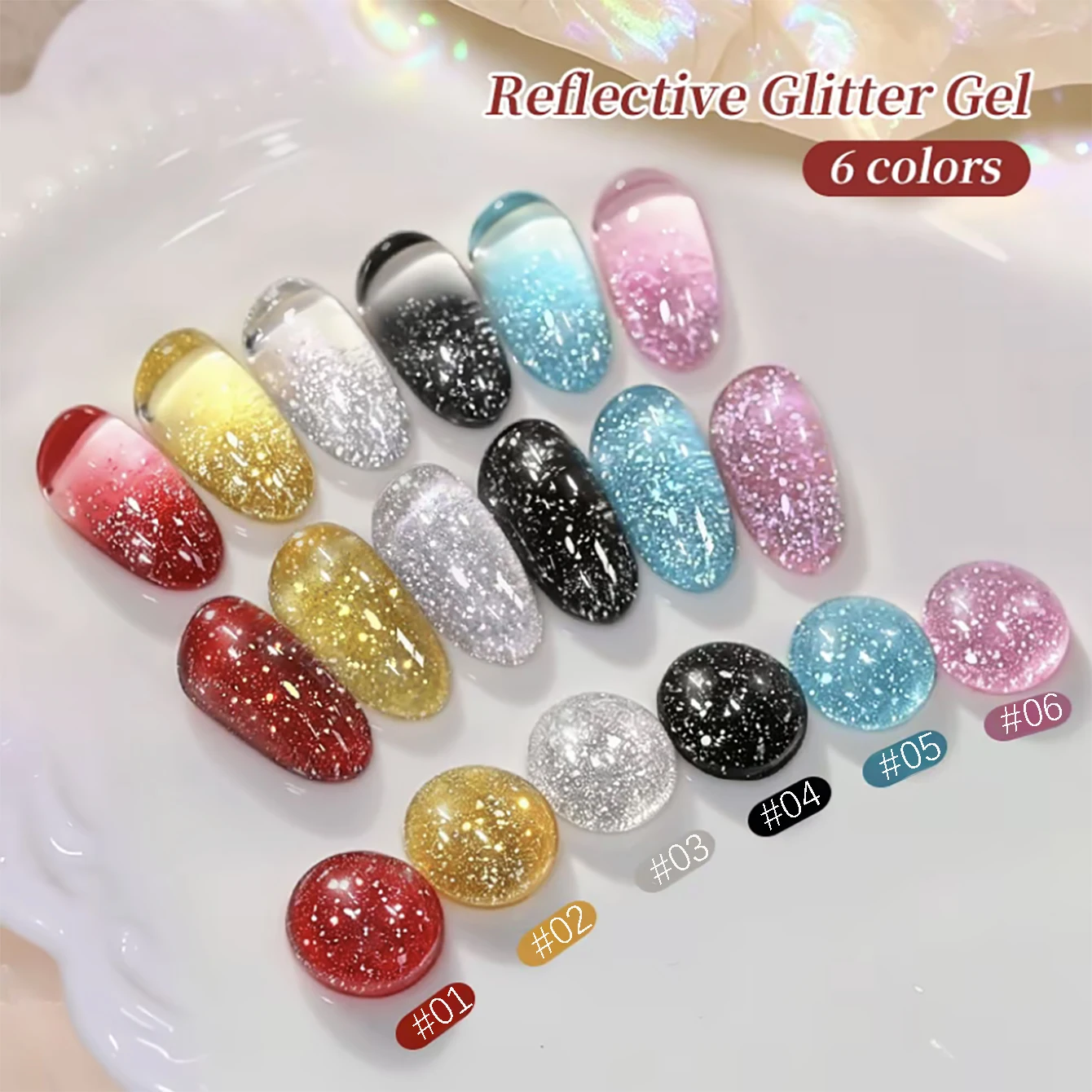 MIANEL 10ML 2026 White Blue Nails Strobe High Density Stars Diamond Gel Nail Polish Popular Red Black Pink Super Flash Glitter