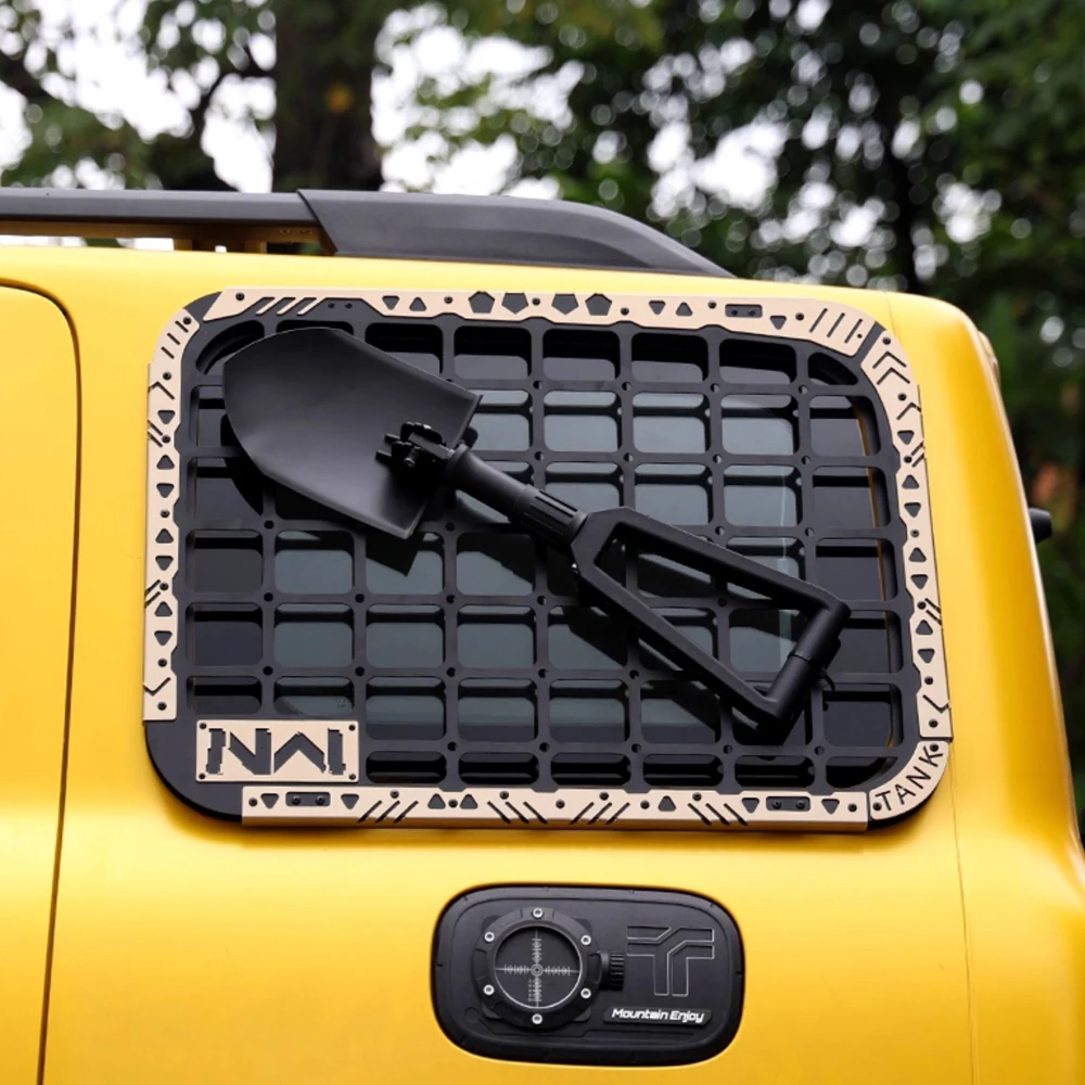 For 2021-2025 Tank 300 side window armored mesh and rear window mesh engineer shovel mask car sticker modification accessories
