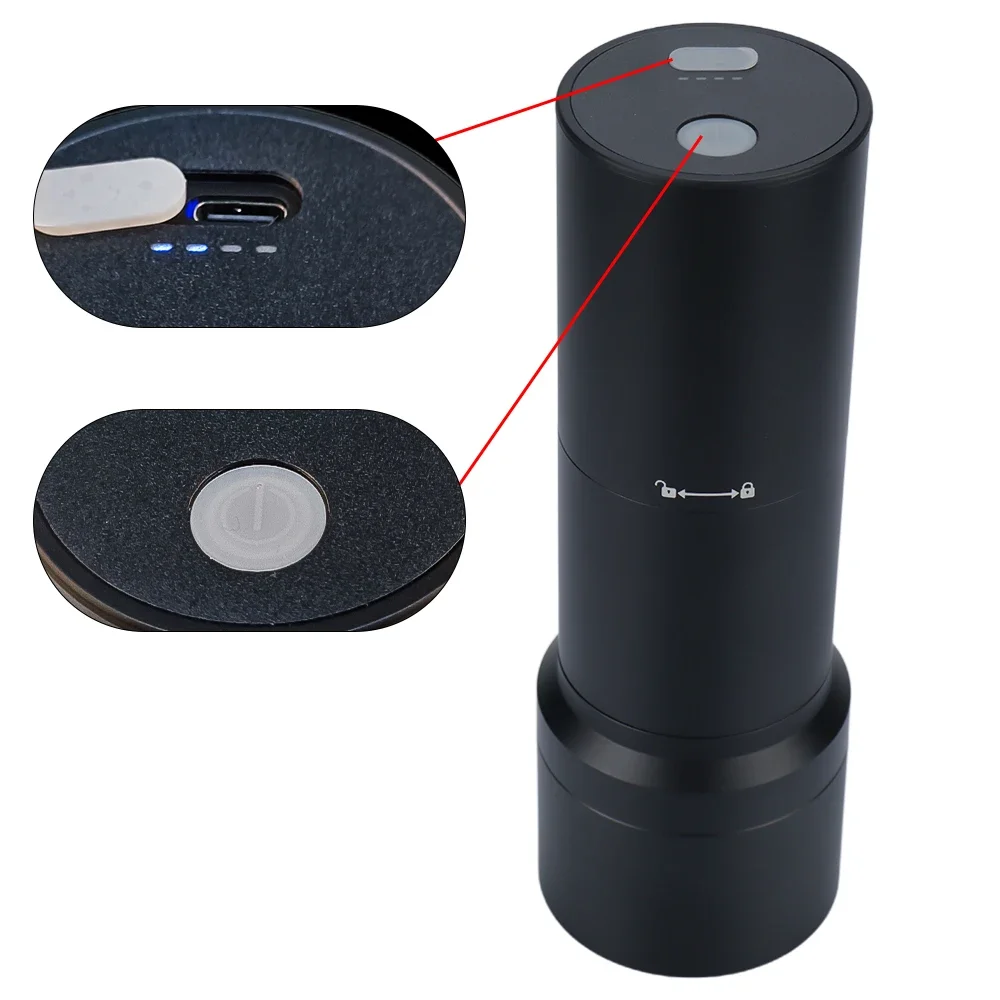 Titanium Concial Burr Portable USB Coffee Grinder Manual Electric Blade Coffee Grinders Adjustable Hand Crank Coffee Grinder