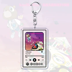 Kanye Rap Album Graduation Keychains Keyring for Accessories Bag Bear Music YE Pendant Key Chain Ring Jewelry West Fans  Gifts