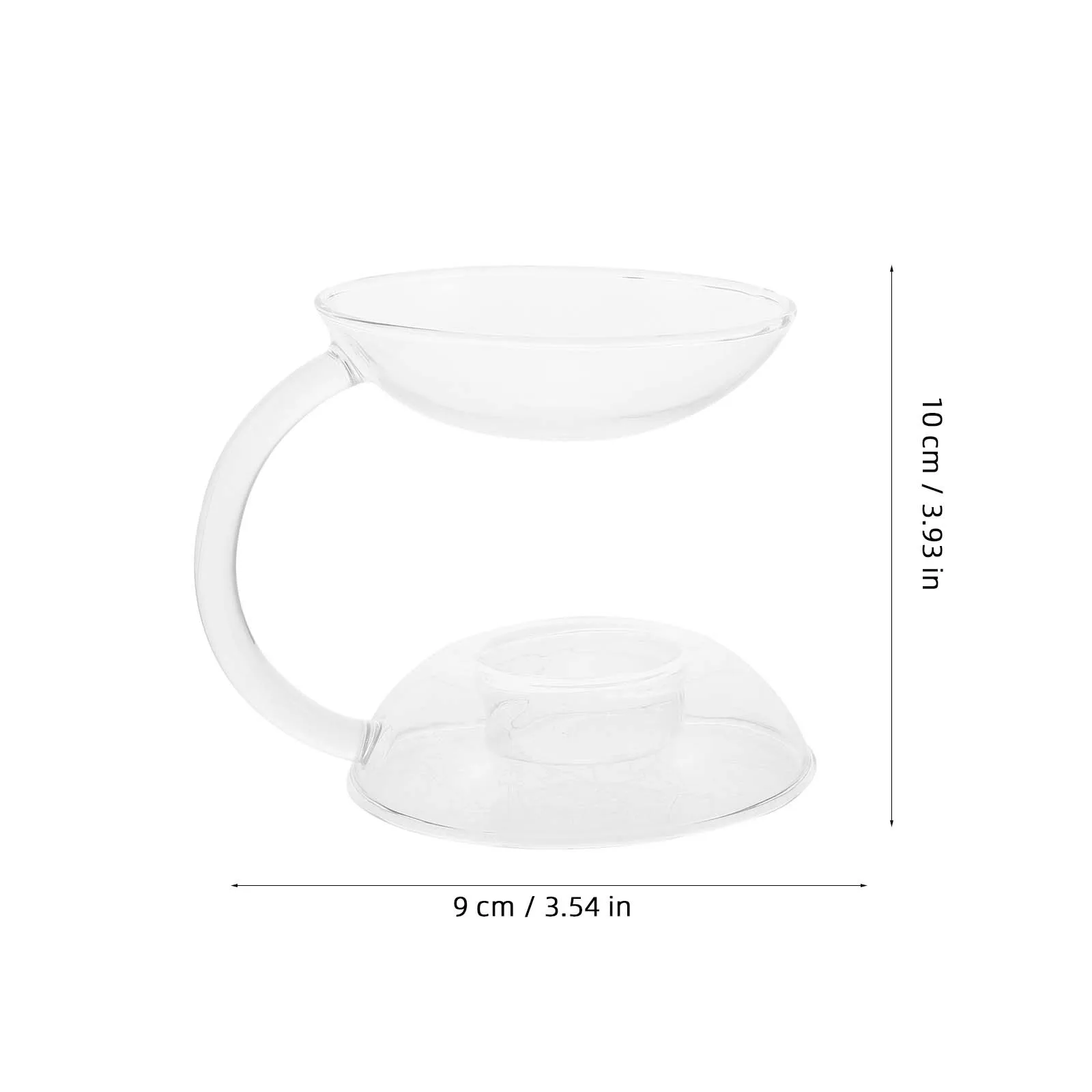 حامل زجاجي على سطح الطاولة، موقد الزيوت العطرية، شمعدان زجاجي شفاف، حامل ديكور لغرفة المعيشة المنزلية #3