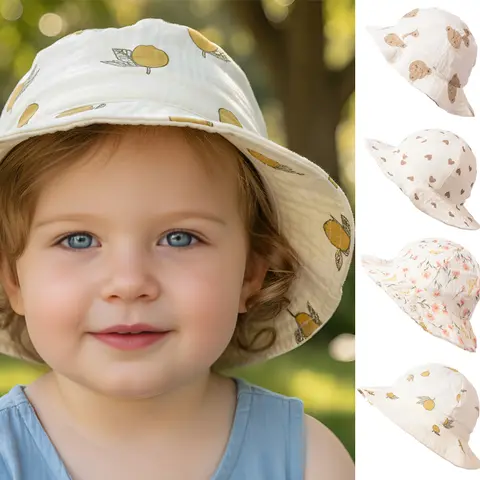 Hat Baby Sun Hat Spring Summer Baby Girl Fisherman Hat New Kids Adjustable Wide Brim Boys Cap Panama for Kids Sun Protection Cap