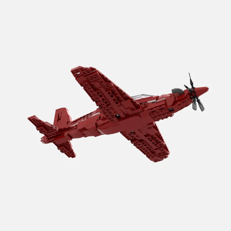 軍事戦闘機モデル Moc ビルディングブロックモジュラーピラタス PC-21 レンガモデル DIY アセンブリ建設おもちゃホリデー BirthdayGift