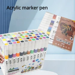 Acrílico Marcador Rock Painting Kit para crianças, Conjunto de canetas de tinta de pedra, Suprimentos DIY para crianças, 12 24 36 48 cores