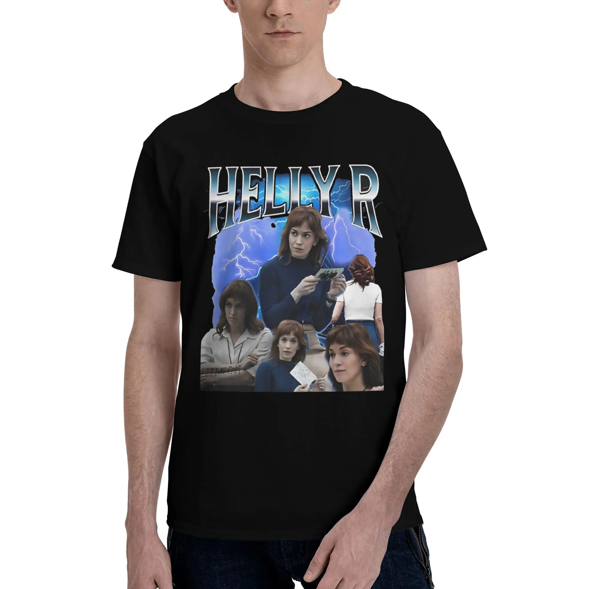 Men's Severance TV Show Helly R Vintage T Shirts  Cotton Tops Summer Classic Short-Sleeved T Shirt O-Neck Tee Shirt Plus Size