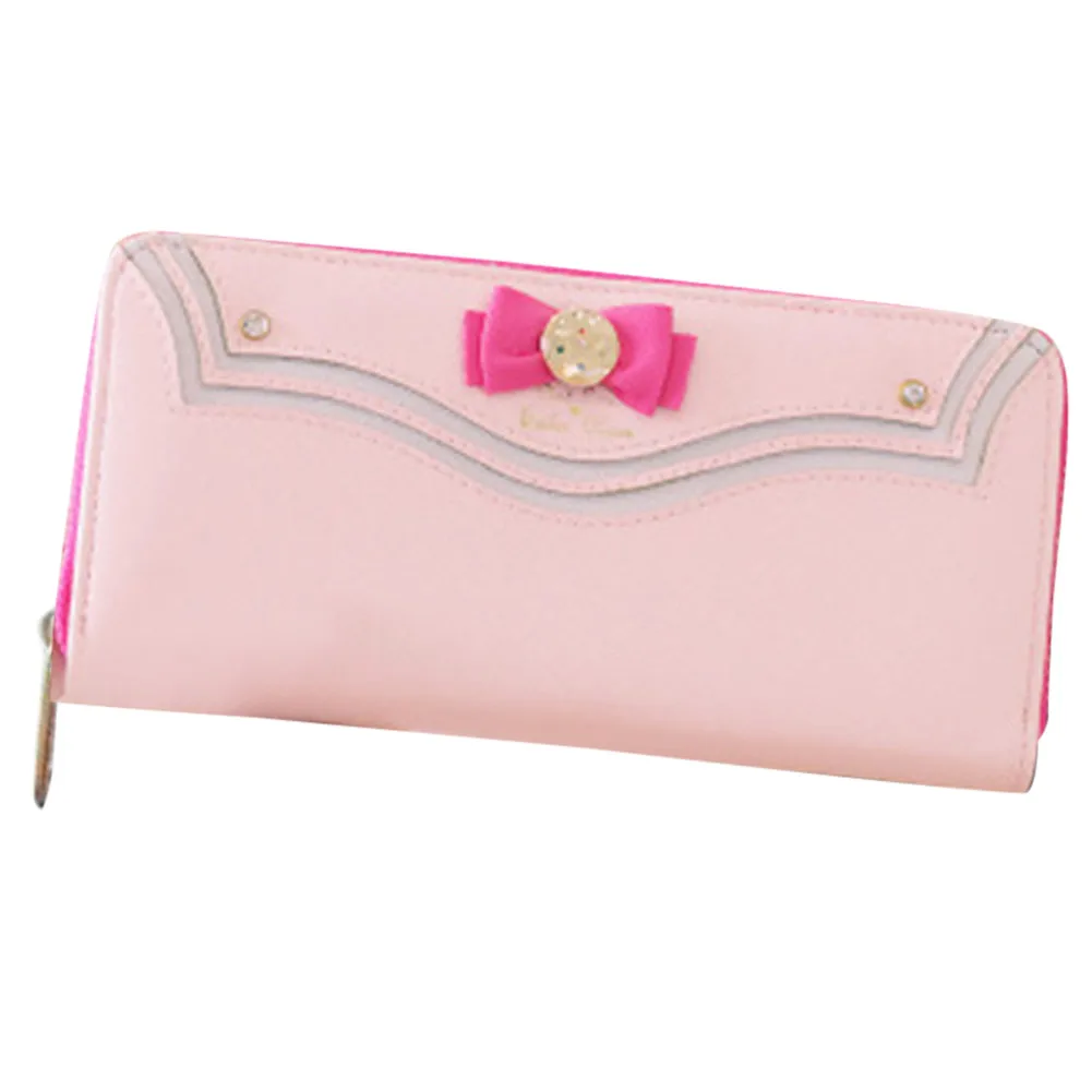 Sailor Tsukino Cosplay PU Leather Long Wallet Women Girls Wallet Japanese Fashion Lady Zipper Purse Handbag Clutch Gifts