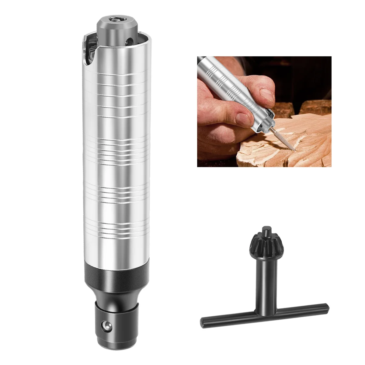 Handpiece Handle Key Drill Chuck For Flex 3 Jaws Fit Flexible Shaft For Foredom Grobet Motor Rotary Tool Accessory