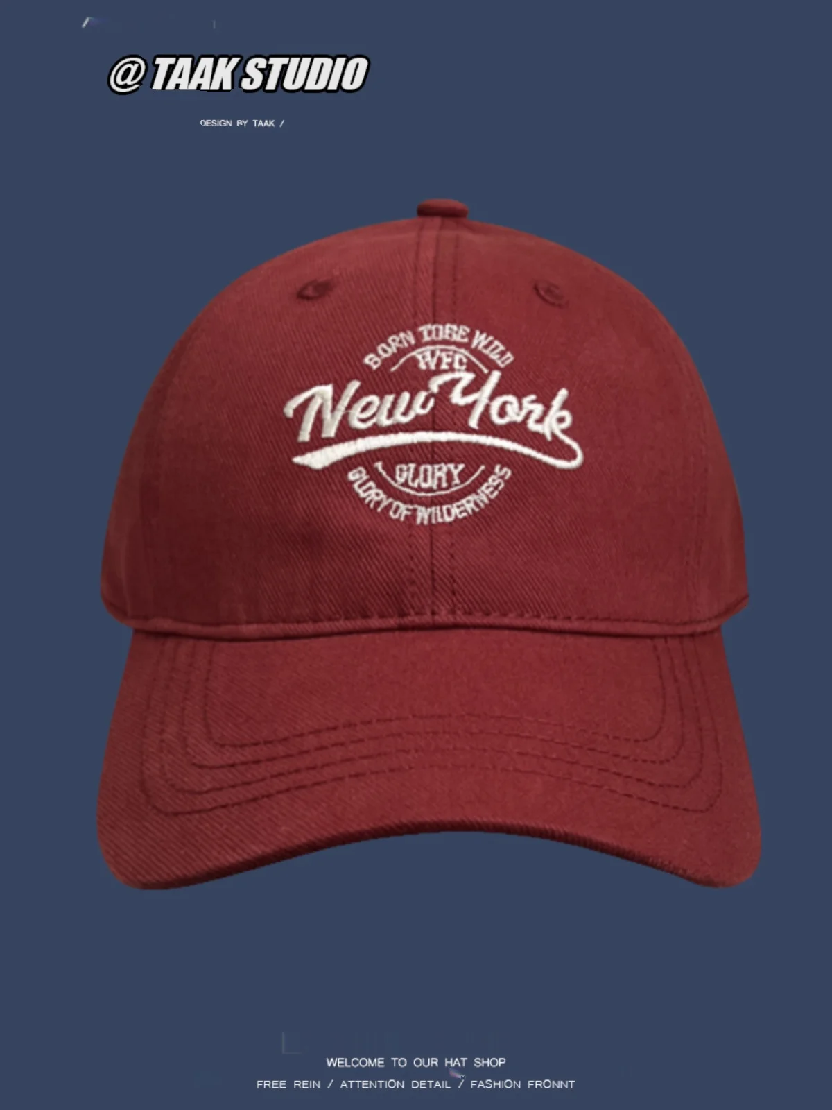 

Letter Embroidered Baseball Cap Women's Summer Korean Style Shopping All-Match Peaked Cap Trendy Men