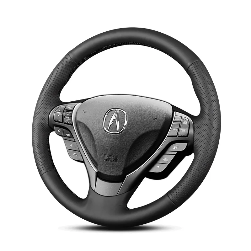 

Customized Hand Sewing Braid Car Steering Wheel Cover for Acura RDX TLX O-type Genuine Leather Car Interior Accessories 38cm