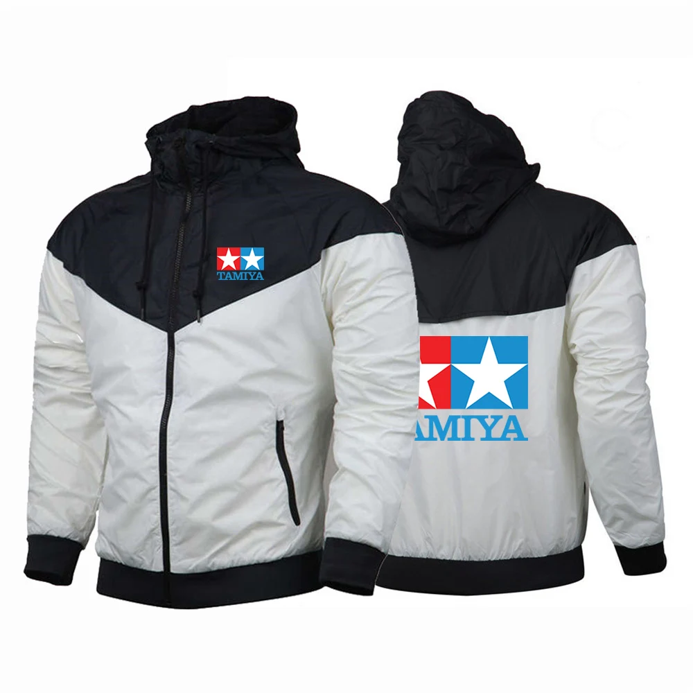 2024 New Men TAMIYA Legendary 90 Car Toy Classic Logo Printing Spring and Autumn Harajuku Windbreaker Zipper Jacket Tops