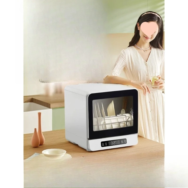 Máquina de lavar louça alemã doméstica totalmente automática, pequena mesa, secagem, esterilização e desinfecção, máquina integrada