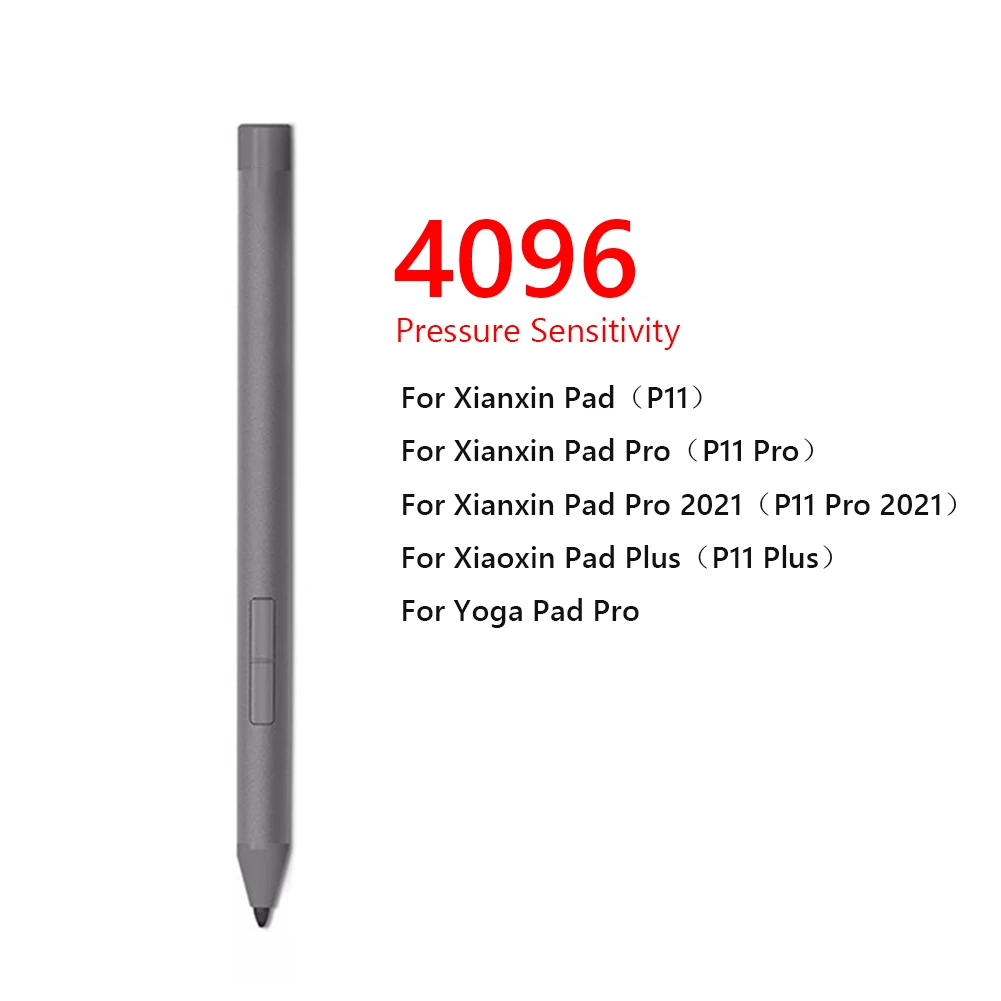 

New For Lenovo Business Stylus Pen for Lenovo P11 P11 Plus P11 Pro P11 2021 Battery Power Gray Touch Pencil