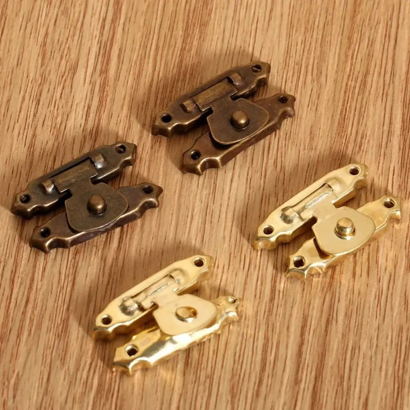 10PCS Antique Bronze Hasp Jewellery Box Suitcase Latch Lock Clasp Wooden Box Latch Buckle Decorative Hardware Accessories