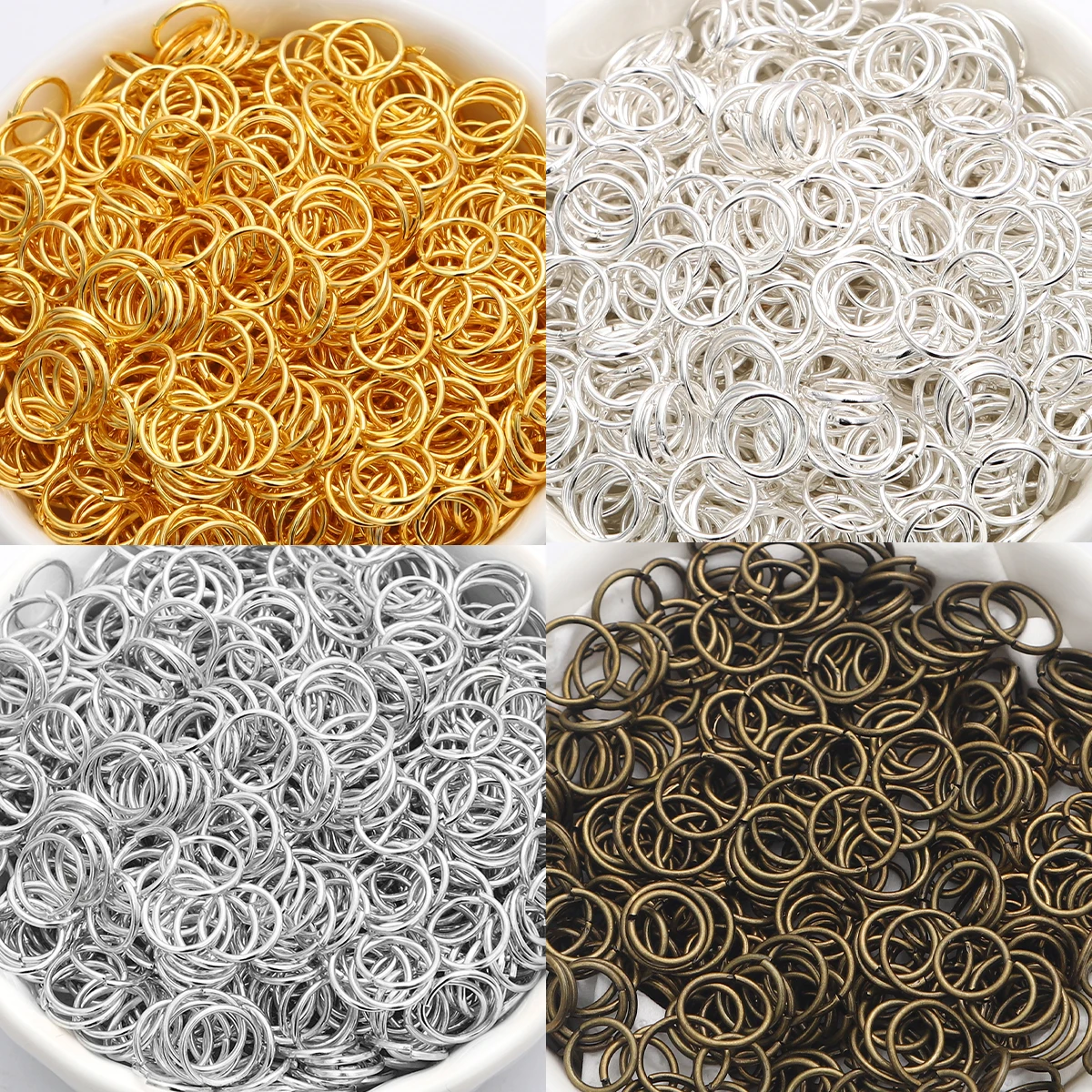 500pcs/lot 4 5 6 8 10 mm Jump Rings Split Rings Connectors For Diy Jewelry Finding Making Accessories Wholesale Supplies