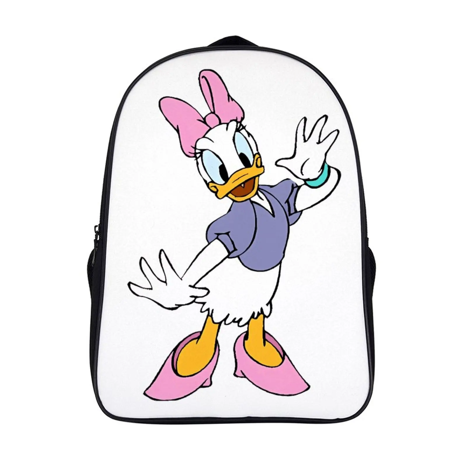 

Fashion Student's Backpack Cartoon Disney Daisy Duck School Bag 16 Inch 2 Compartment Backpack Student Schoolbag