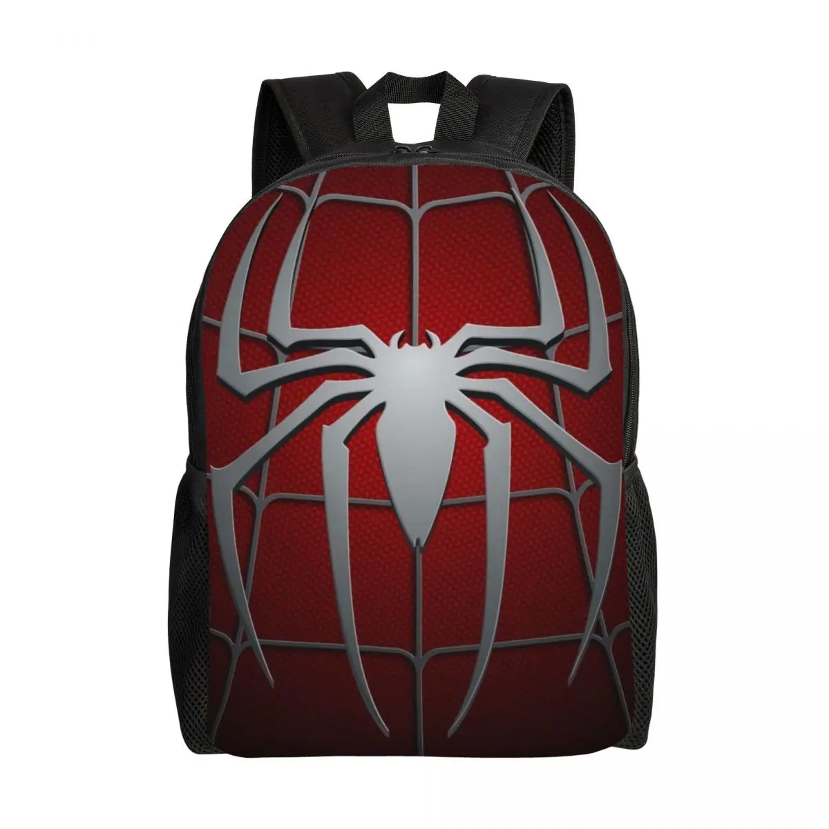 Custom Classic Red Spider On Web Pattern Backpack Men Women Casual Bookbag for School College Bags