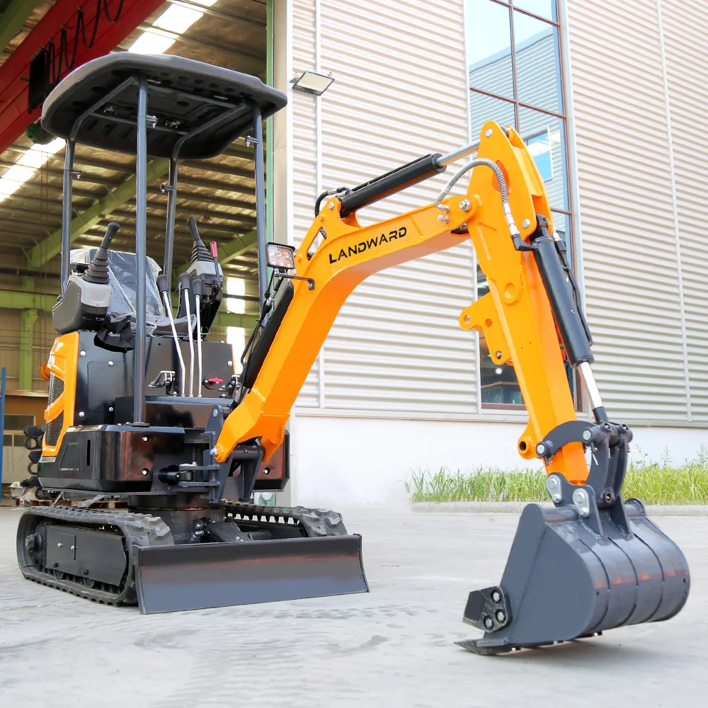 LANDWARD Machinery Mini Excavator 1.3 Ton Diesel Engine 1.8 Ton Mini Excavator Price 3 Ton Customized Euro 5 Excavator For Sale
