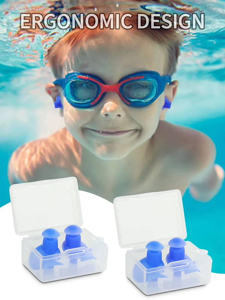 Waterproof Swimming Earplugs For Adults, Swimming, Children Diving, Soft Noise Prevention