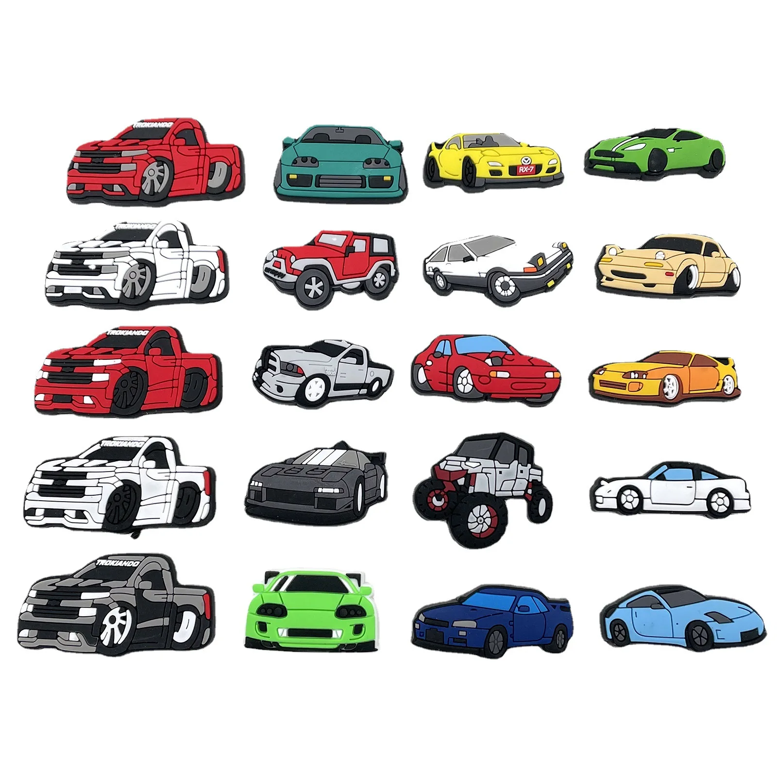 Shoe Charms Accessories for Crocs Sandals Car Series Shoe Buckles Personalized Shoe Flower Accessories Toys Anime Cartoon Frind