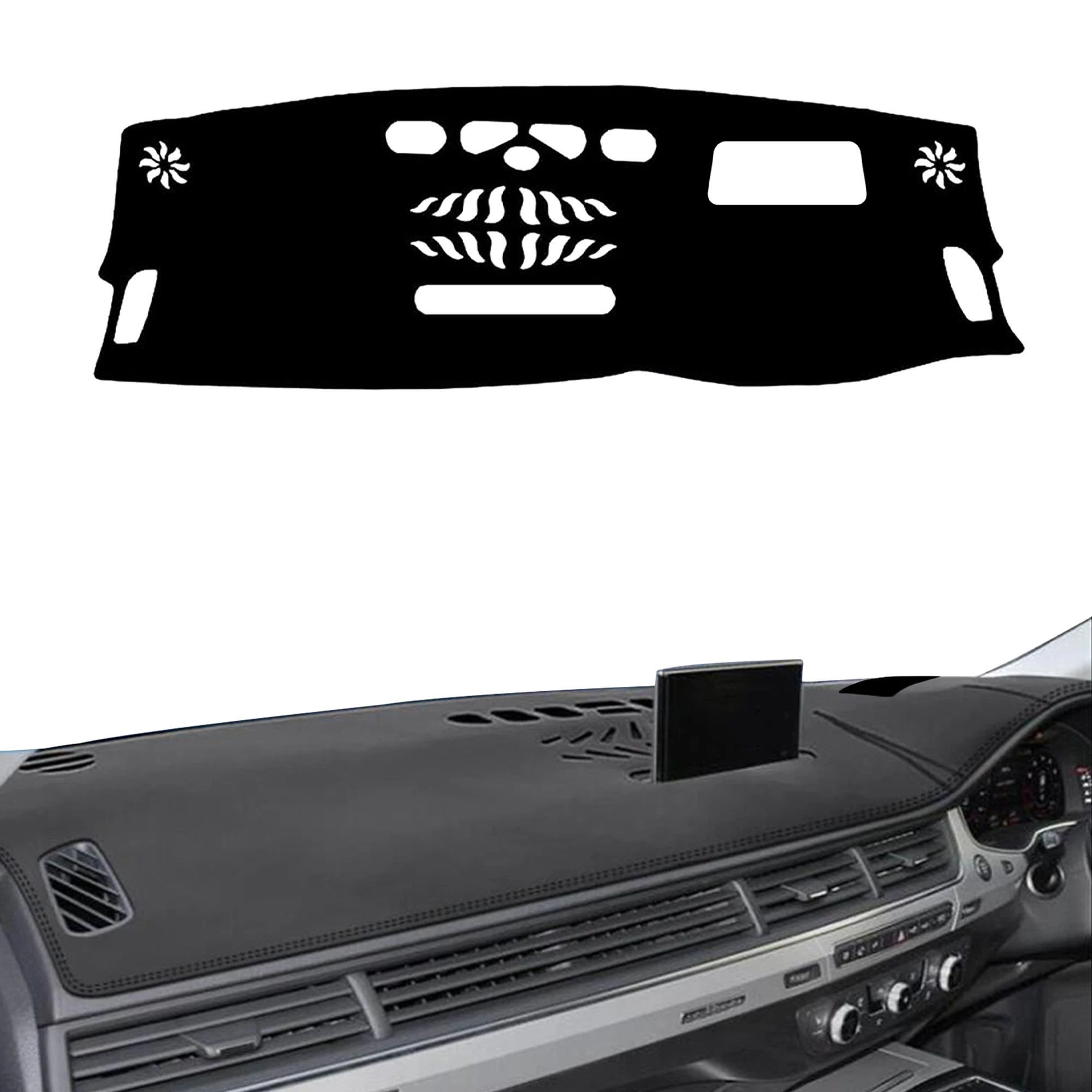 for Audi Q7 4M 2016-2018 2019 Anti-Glare Dashmat Dashboard Cover Dash Mat Sun Block Anti-UV Non-Slip Car Protector Mat