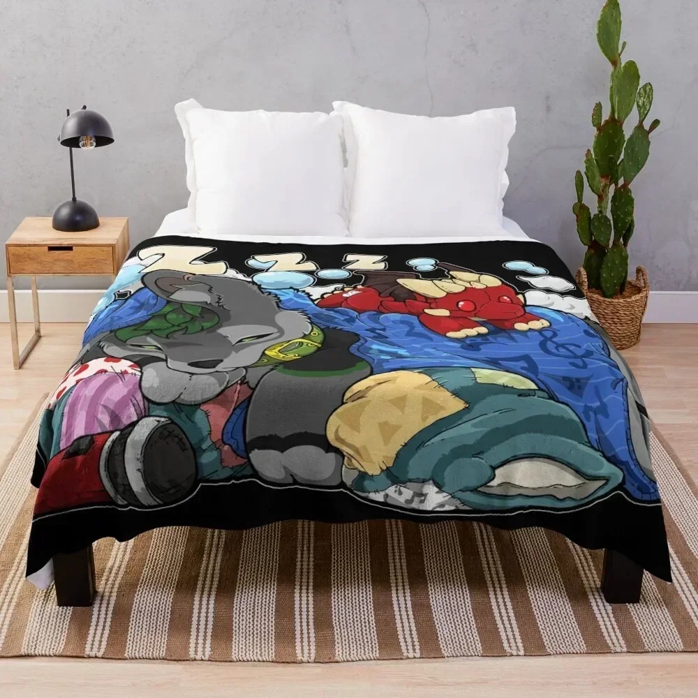 

Woof Dreams (black) Throw Blanket Thin Soft Blanket for Summer Night Sleeping