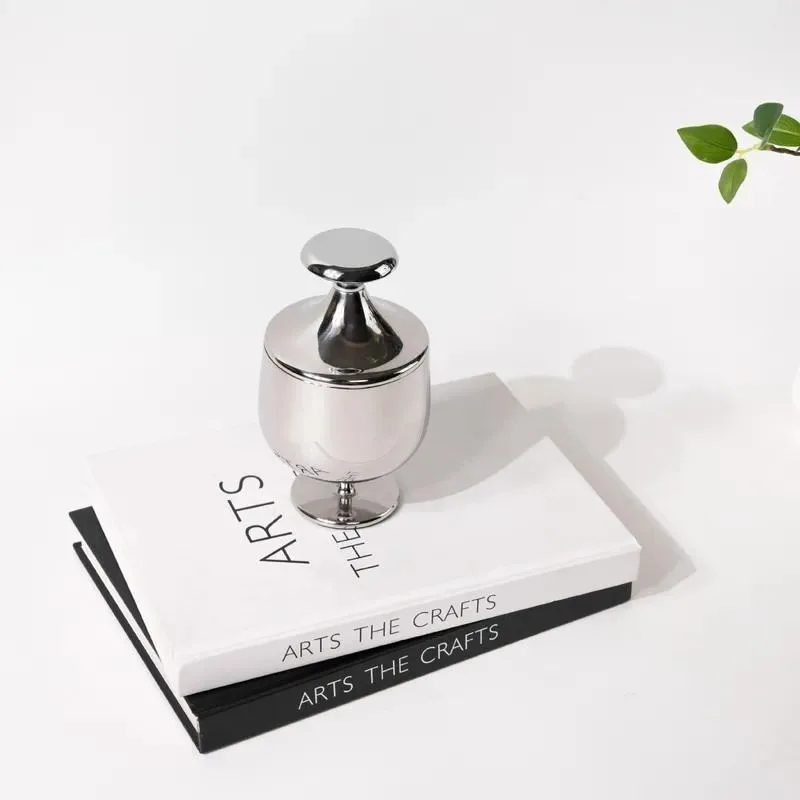 for Modern Simple Stainless Steel Sugar Tank Storage Container Creative Ornament Handicraft Tabletop Decoration Kitchen