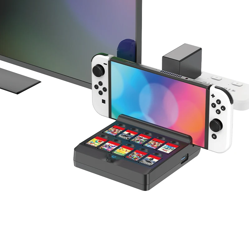 For Switch OLED Video Conversion Dock for Switch Console HDMI-compatible Cast TV Dock Stores Game Card