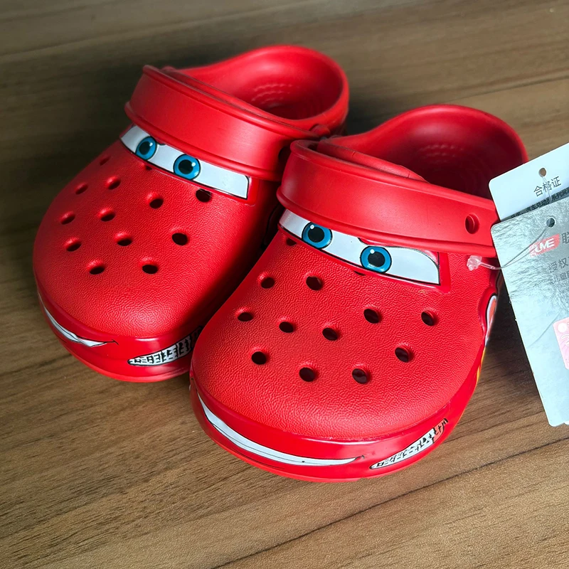 Mcqueens نعال كرتونية مضادة للماء للأطفال ، صنادل خارجية ، أحذية إيفا قابلة للتنفس بالضوء ، سيارات بيكسار ، صلبة ، ساخنة #2