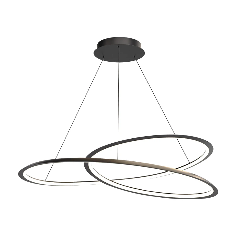 Ronde Kroonluchter Zwart/Wit Voor Woonkamer Eetkamer Keuken Kamer Ronde Vorm Kroonluchter Verlichtingsarmaturen Indoor Lightin - afbeelding 2