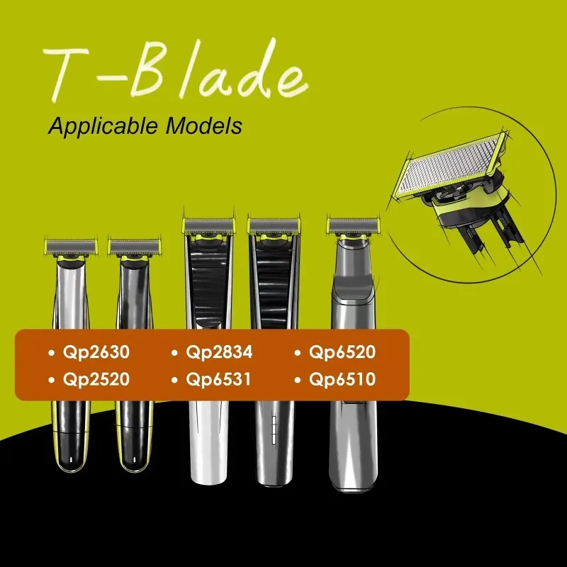 4Pcs/Pack Razor Replacement Blades, Original Replacement Blades for All OneBlade Models QP2630, QP2620, QP2834, QP6531, QP6520