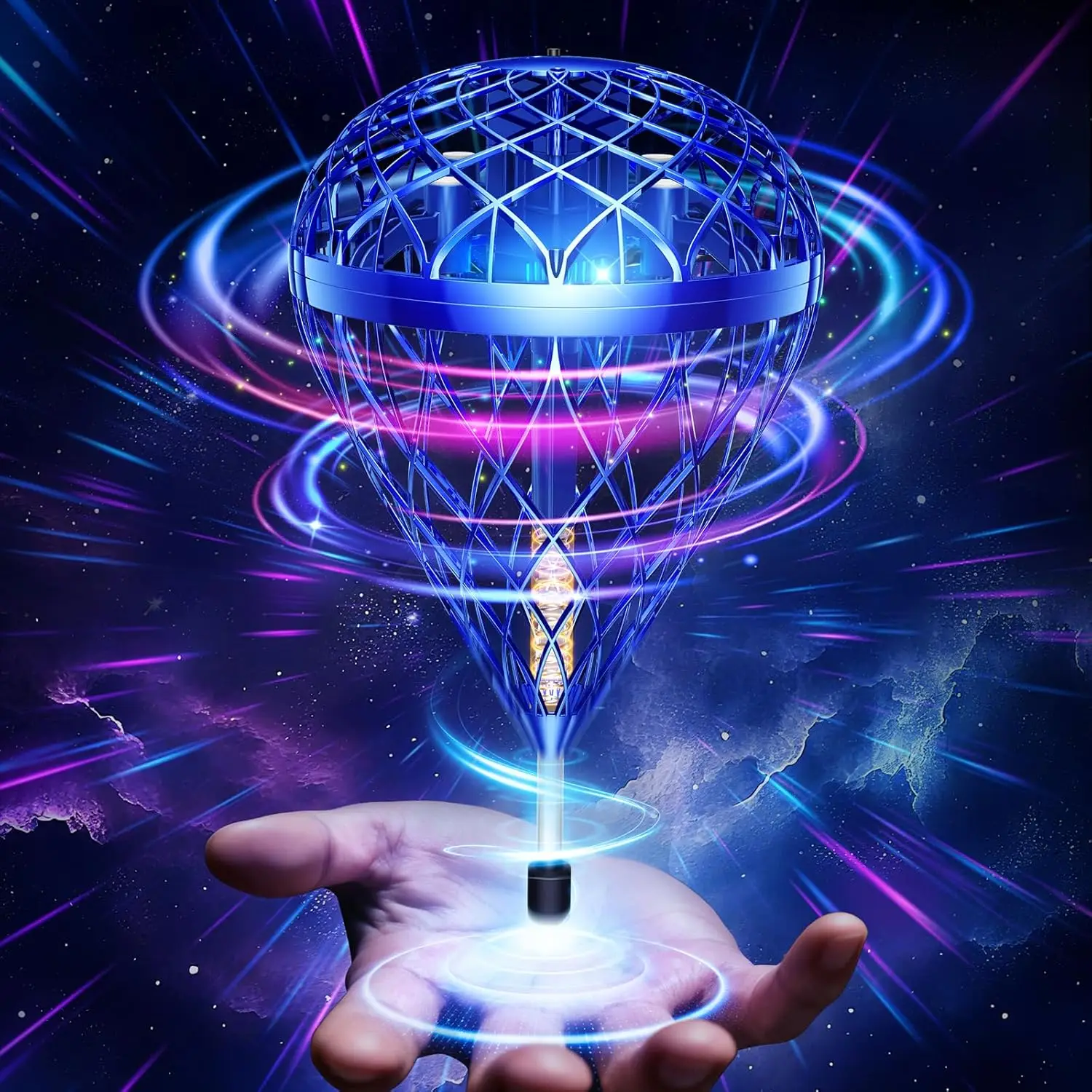 

Летающий шар-глобус Cosmic Globe с управлением движением, 3D-повороты, интерактивная игрушка для детей и подростков, синий
