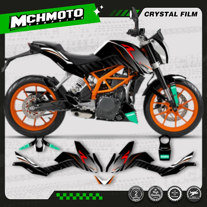 MCHMFG ل KTM Duke 125 200 390 2011 2012 2013 2014 2015 2016 مخصص فريق دراجة نارية الرسومات خلفية الشارات ملصقات أطقم #1
