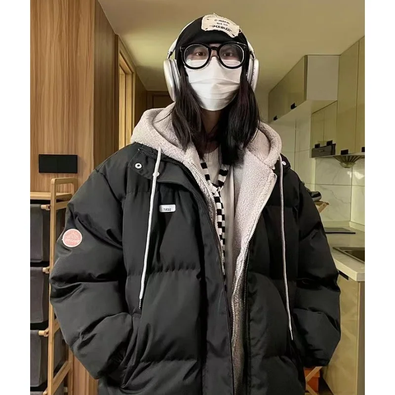 Women Black Down Jacket Fashion White Warm Feather Female Duck Down Comfortable Short 2023 Winter Contrasting Colors Outwear