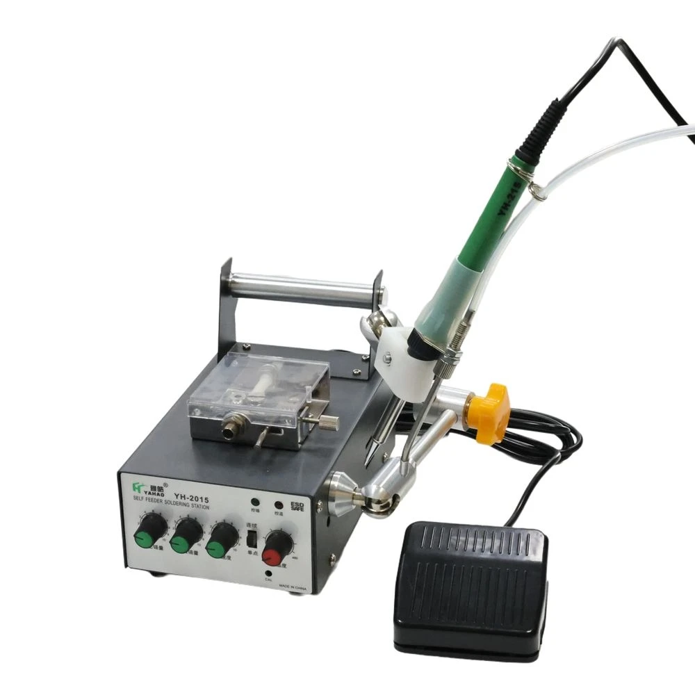 YH-2015B Handbediende automatische soldeerstation Constante temperatuur Digitale display Draadaanvoermachine met voetschakelaar