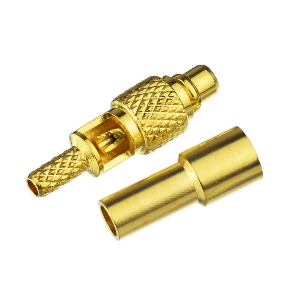 Superbat MMCX Crimp Male Straight Goldplated Connector for 1.13mm Coaxial Cable